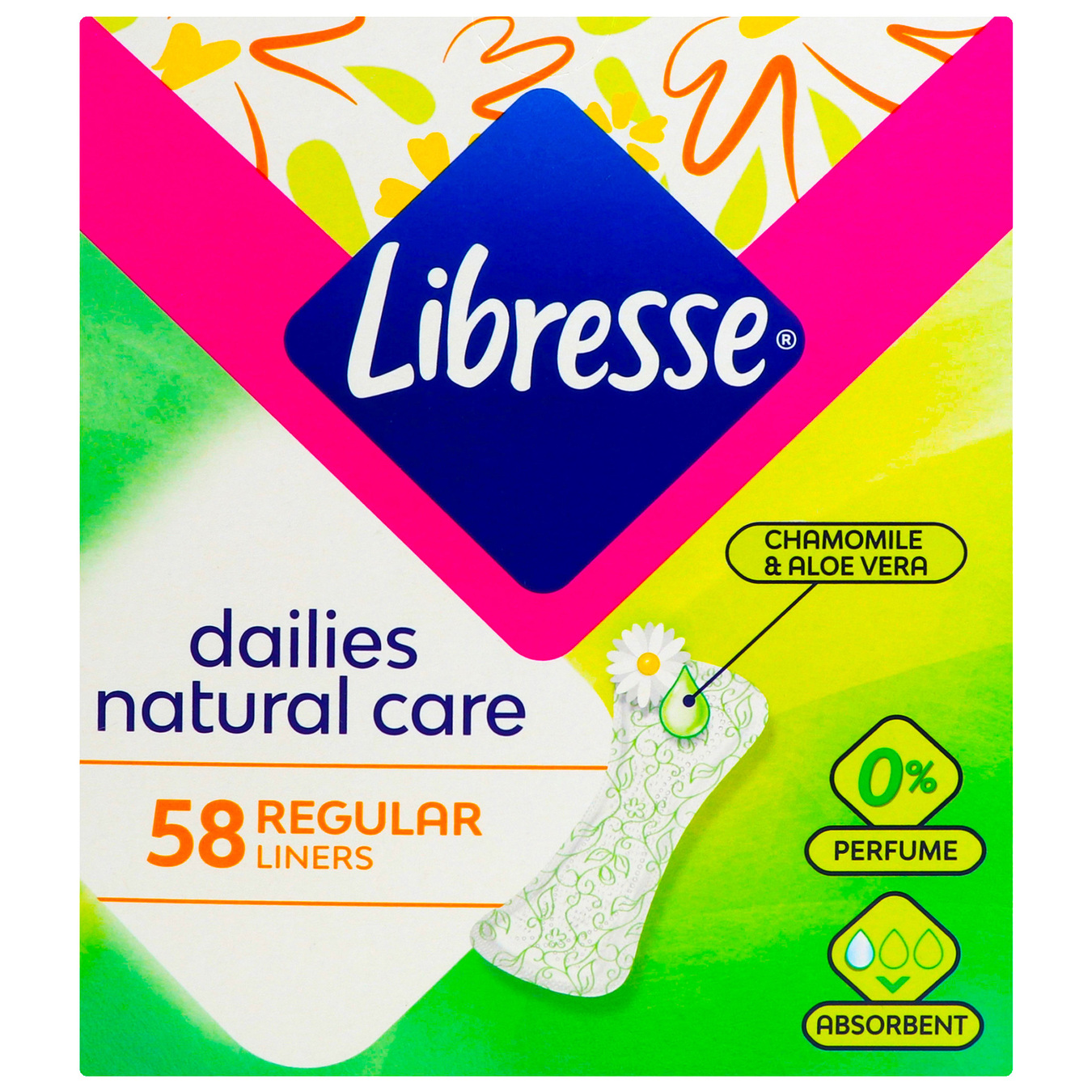 Прокладки Libresse Natural Care Normal Mu гігієнічні 58шт