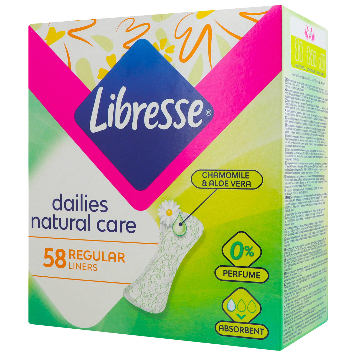 Прокладки Libresse Natural Care Normal Mu гігієнічні 58шт 3