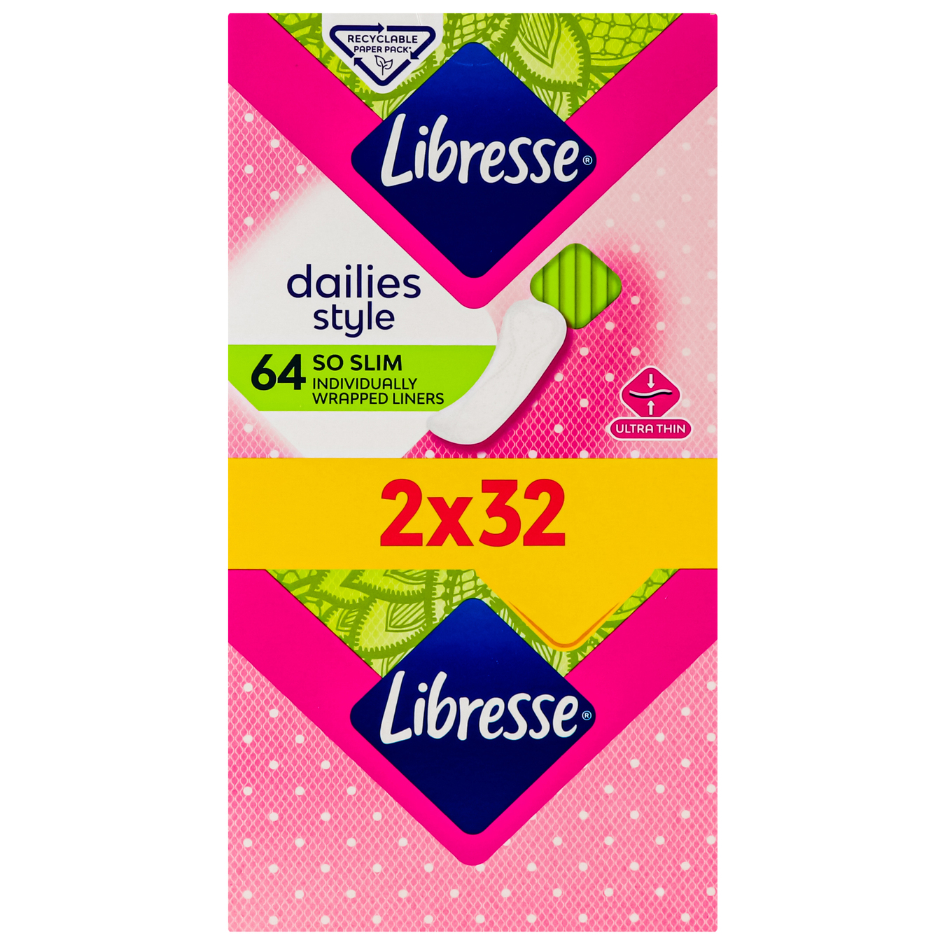 Прокладки Libresse Daily Fresh Normal гігієнічні 64шт