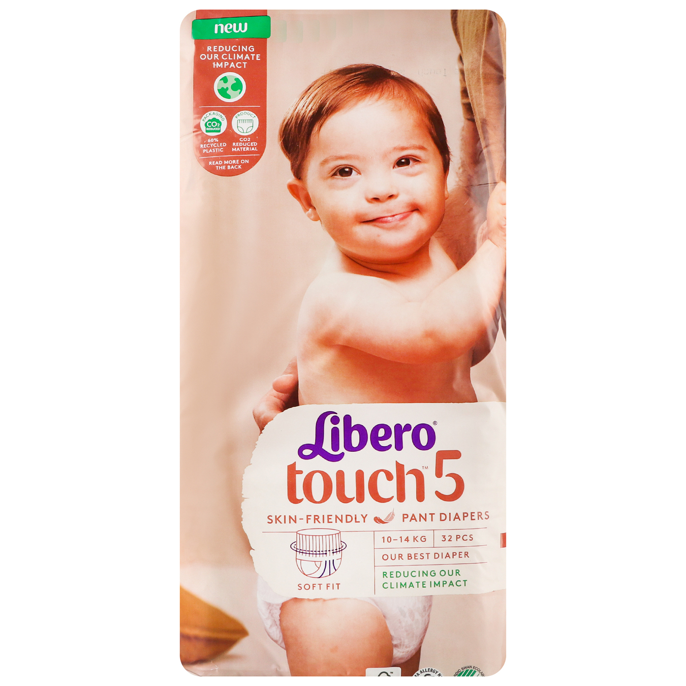 Подгузники-трусики Libero Touch Pants детские 5р. (10-14кг) 32шт
