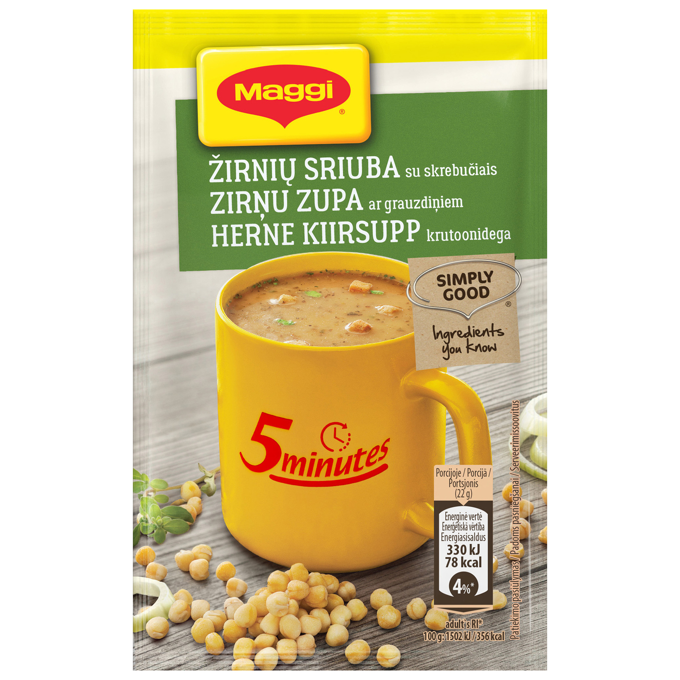 Maggi pea soup with instant croutons 22g