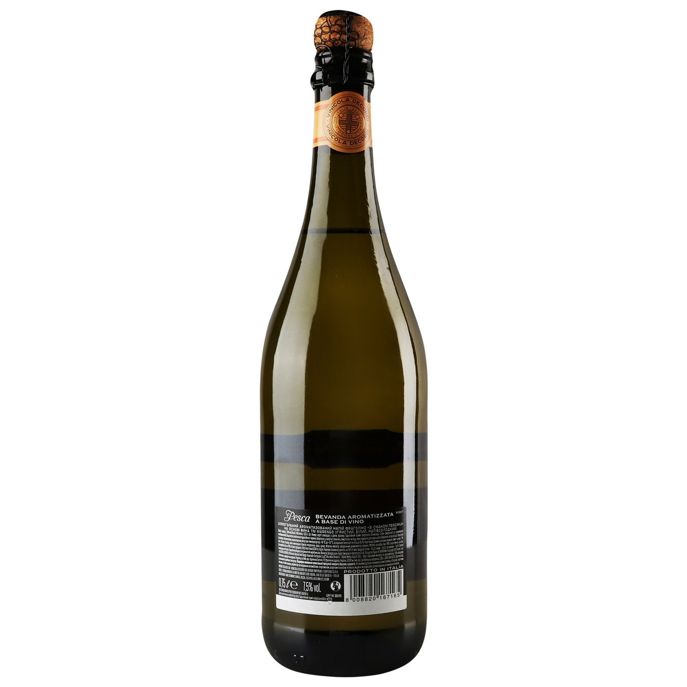 Sparkling wine drink Marengo Fragolino white semi-sweet 7.5% 0.75l 2