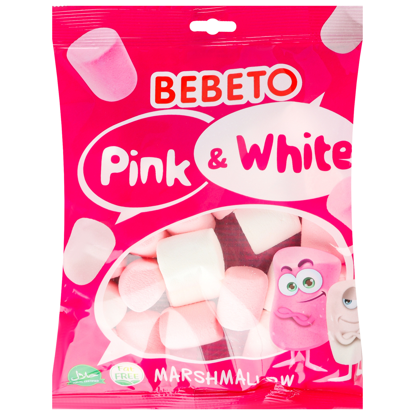 Marshmallow White and Pink Bebeto 350g