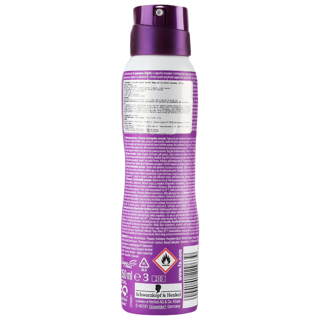 Deodorant spray Fa Ipanema Night with the aroma of passion fruit and night jasmine 150ml 2
