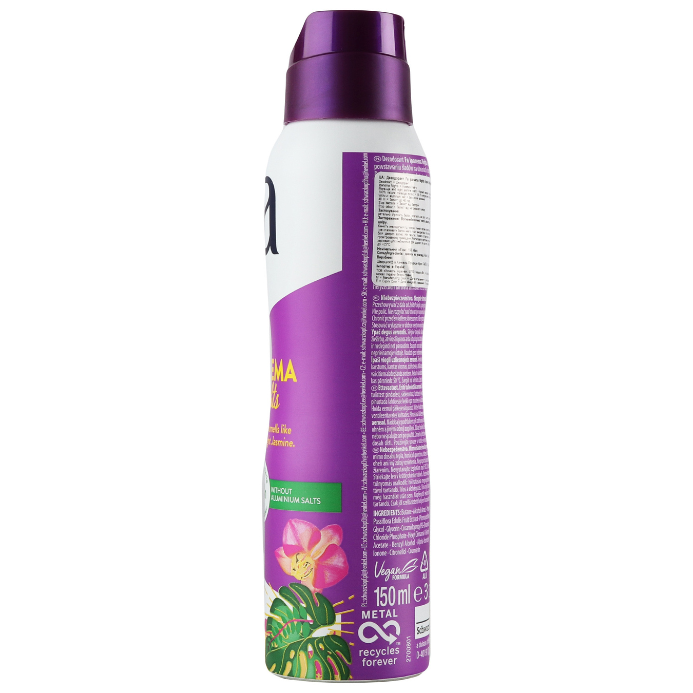 Deodorant spray Fa Ipanema Night with the aroma of passion fruit and night jasmine 150ml 4