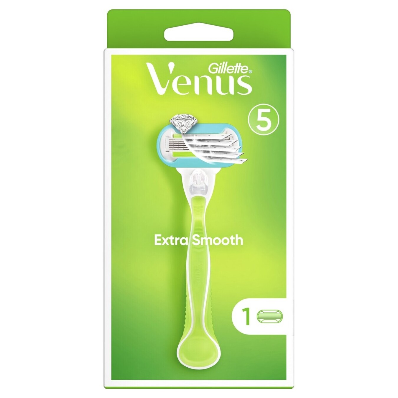 Gillette Venus Extra Smooth extra smooth razor with one replaceable cartridge