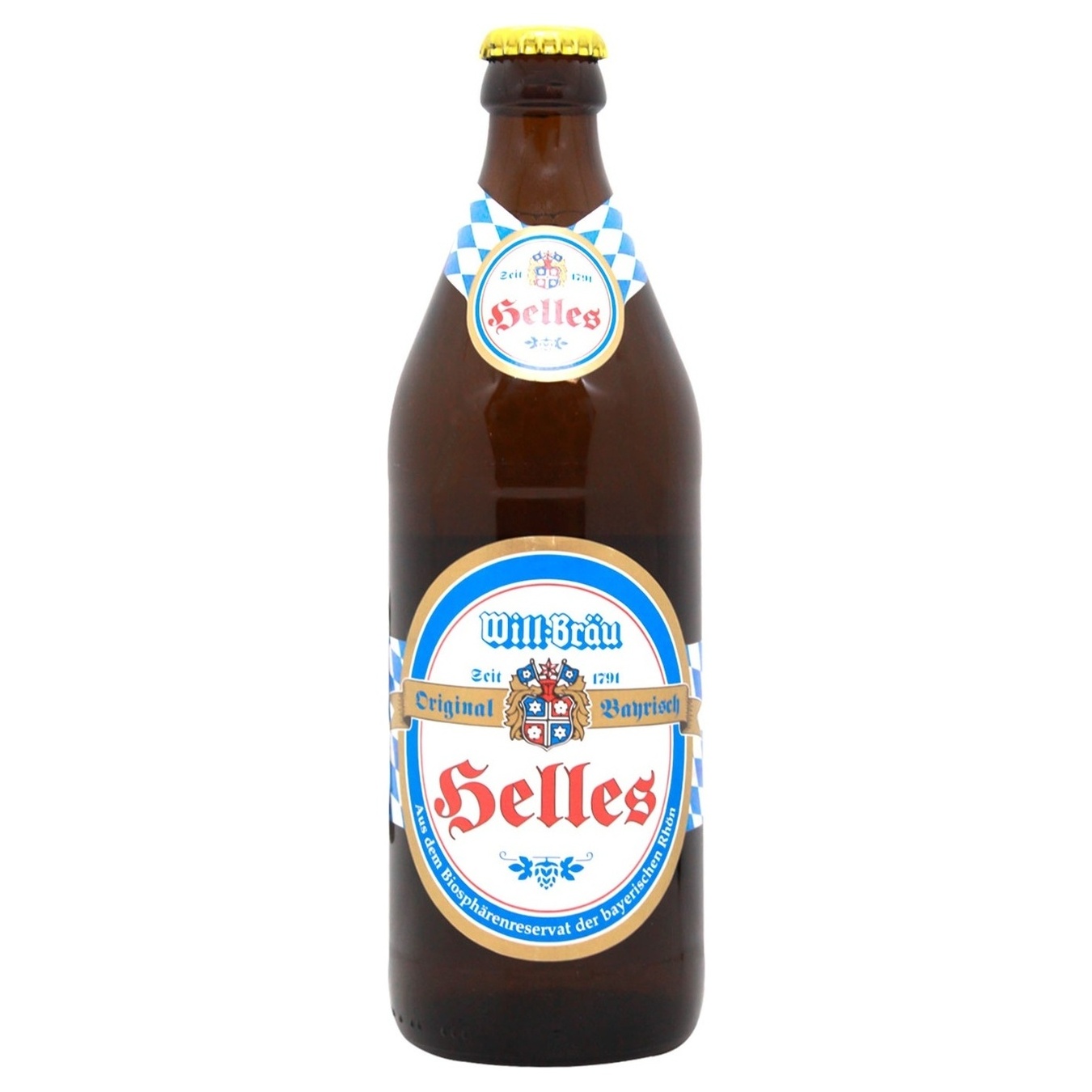 Пиво Will Brau Helles світле 4,9% 0,5л скляна пляшка