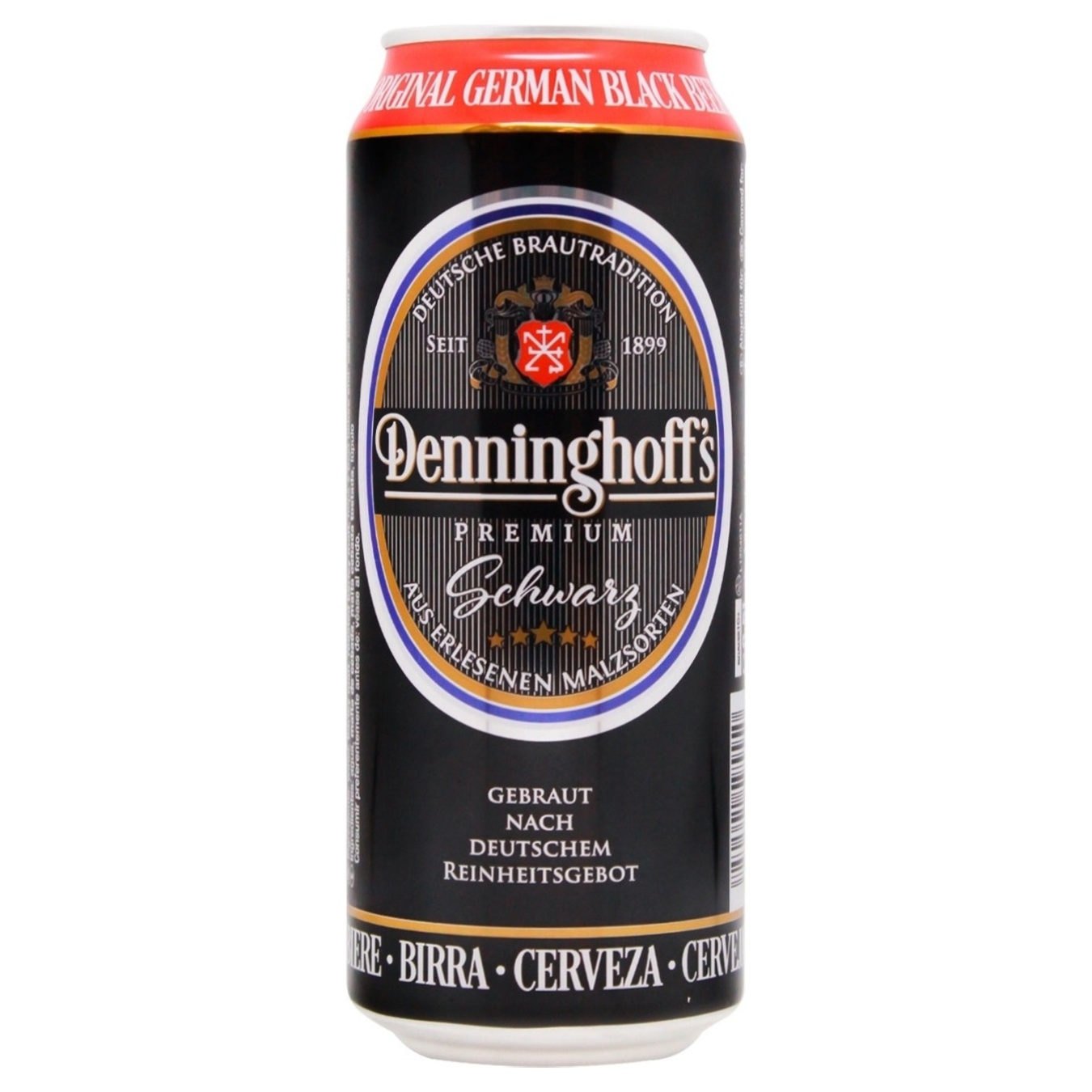 Пиво Denninghoff's Schwarz темное 4,9%0,5л железная банка