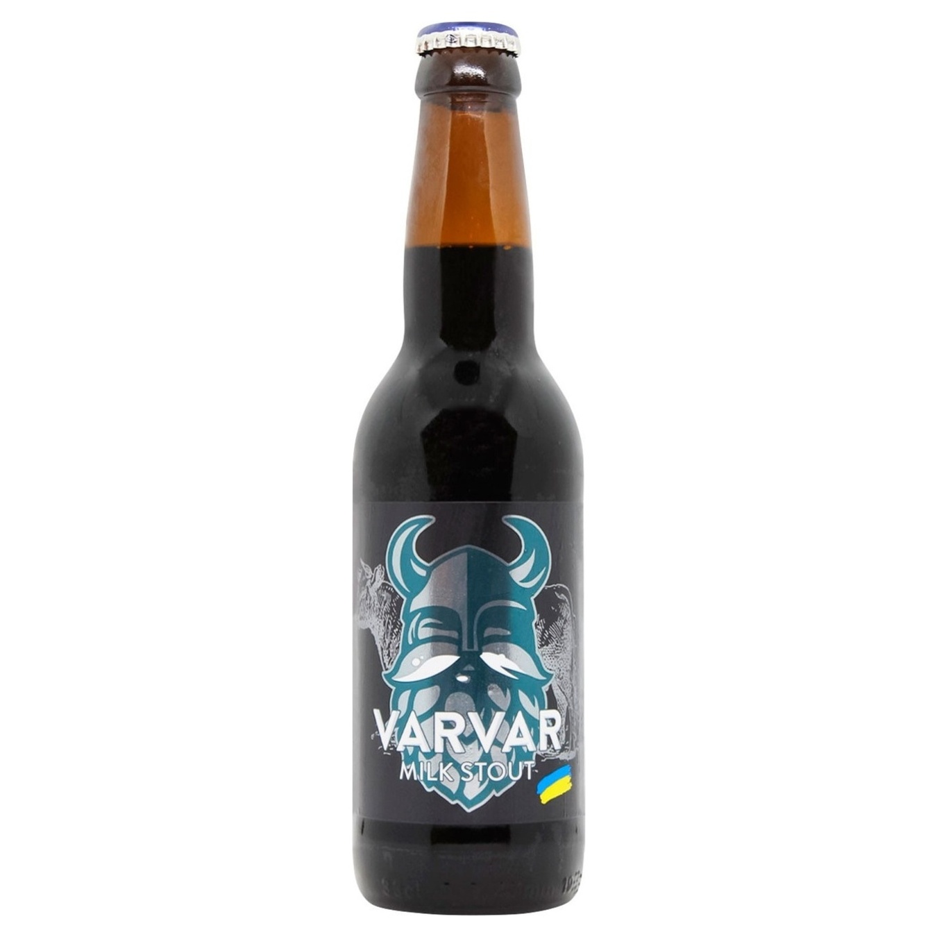 Beer VARVAR Milk Stout dark 6% 0.33l glass bottle