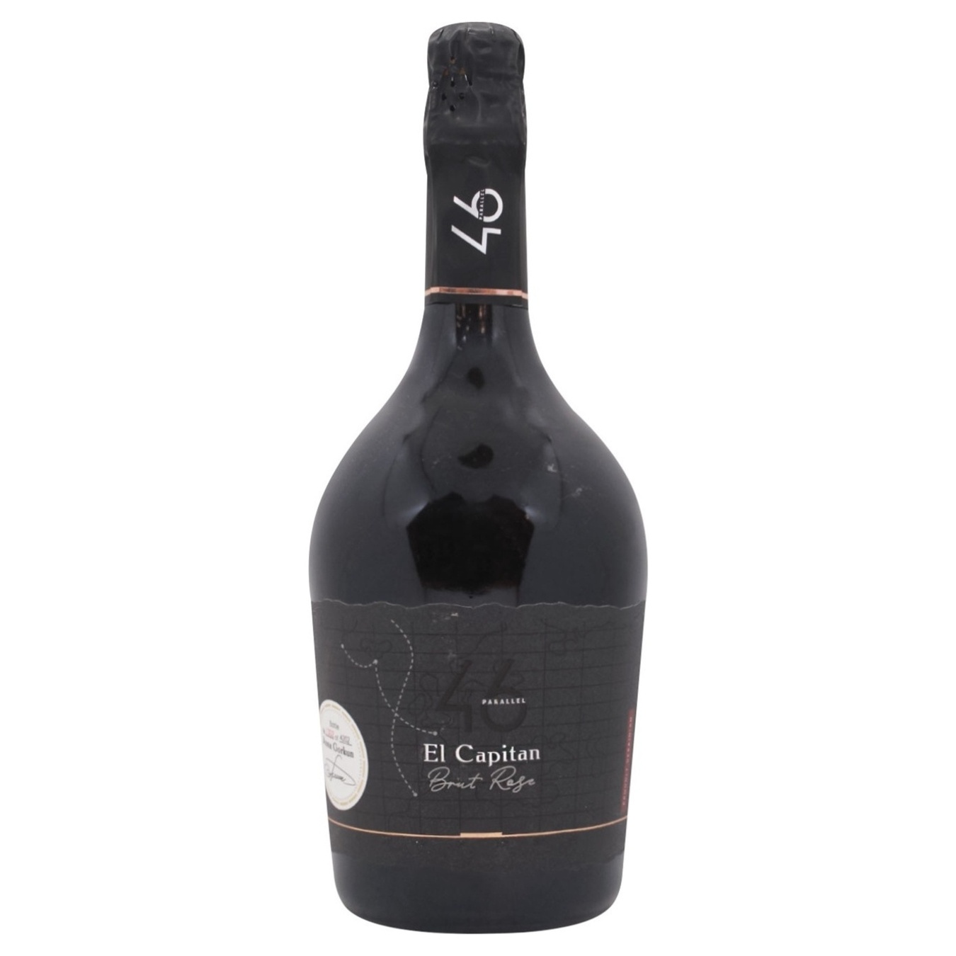 Вино игристое 46 Parallel El Capitan Brut Rose розовый брют 10-14% 0,75л