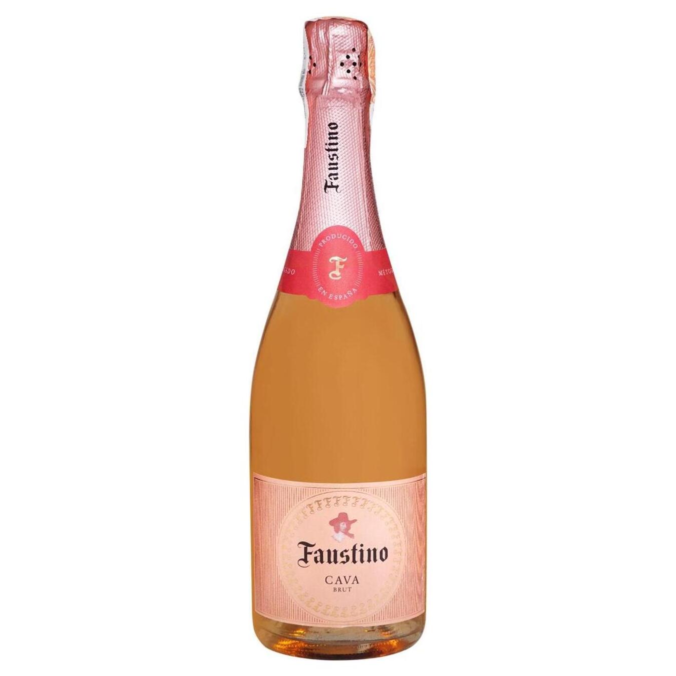 Вино игристое Faustino Cava розовое сухое 12% 0,75л
