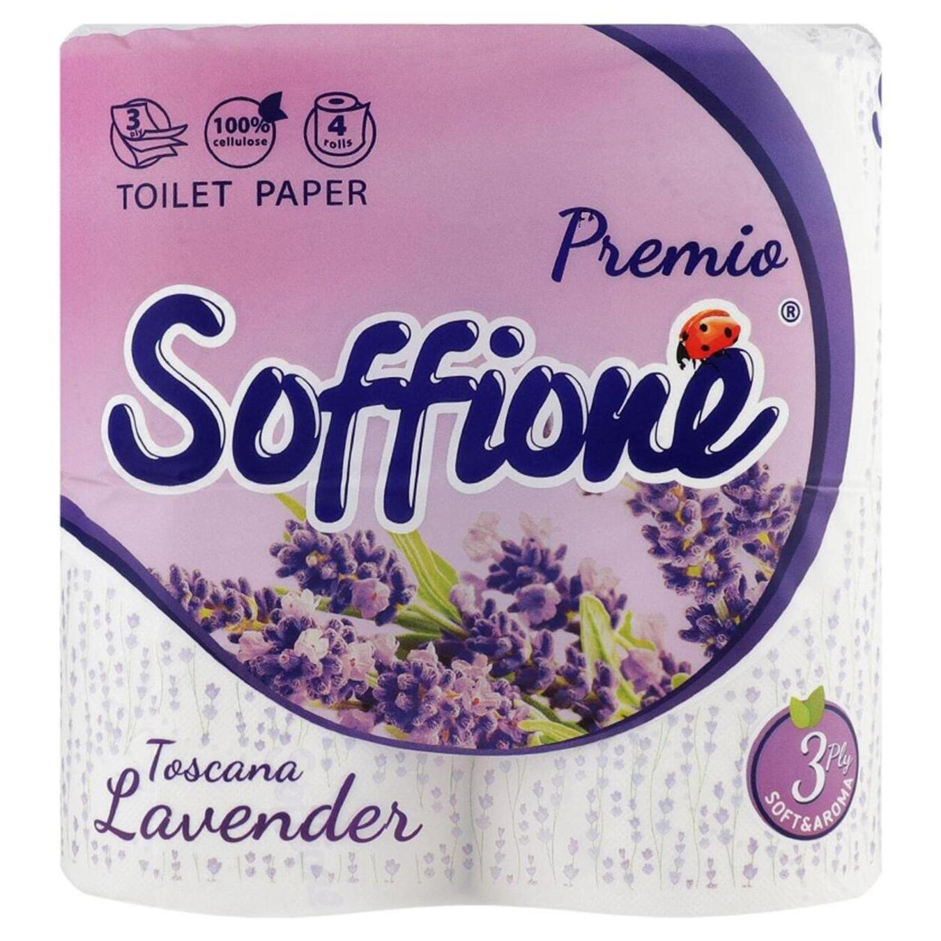 Папір туалетний Диво Premio фіолетовий Toscana Lavender целюлозний 3 шари 4шт