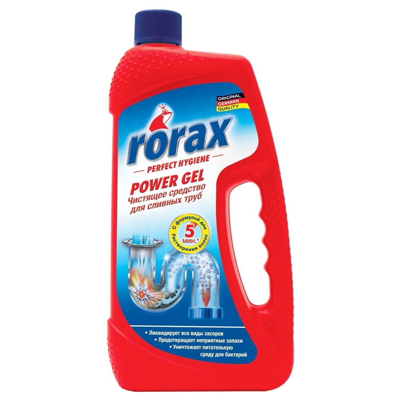 Засіб Rorax чистящий рідкий для зливних труб 1л