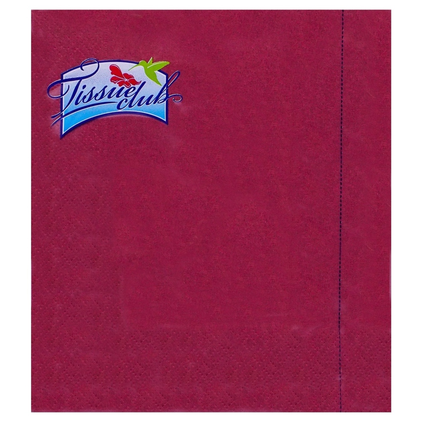 Paper napkins Tissueclub burgundy three-layer 33x33 cm 20pcs