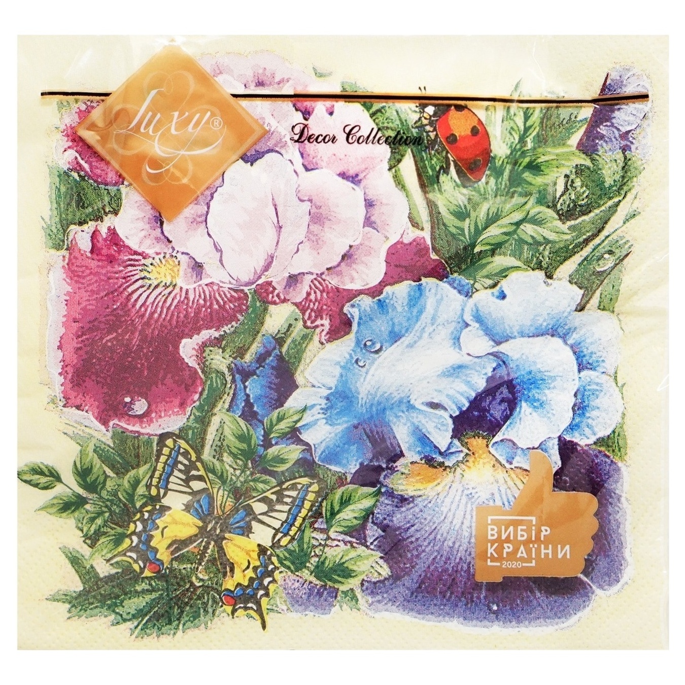 Luxy decorative napkin Fragrant irises 3 layers 33x33cm 18pcs