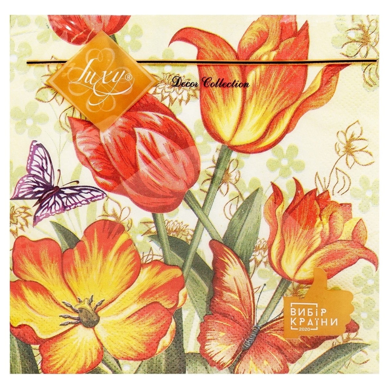 Luxy decorative napkin Seductive aroma of tulips 3 layers 33x33cm 18pcs