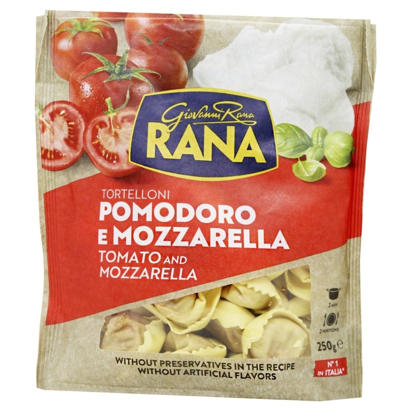 Tortelloni Pastificio Rana SpA with tomatoes and mozzarella 250g
