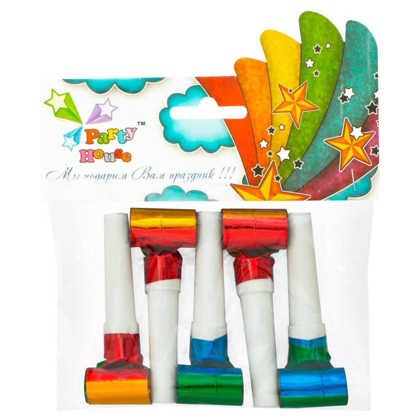 Assorted party house horn tongue 5pcs