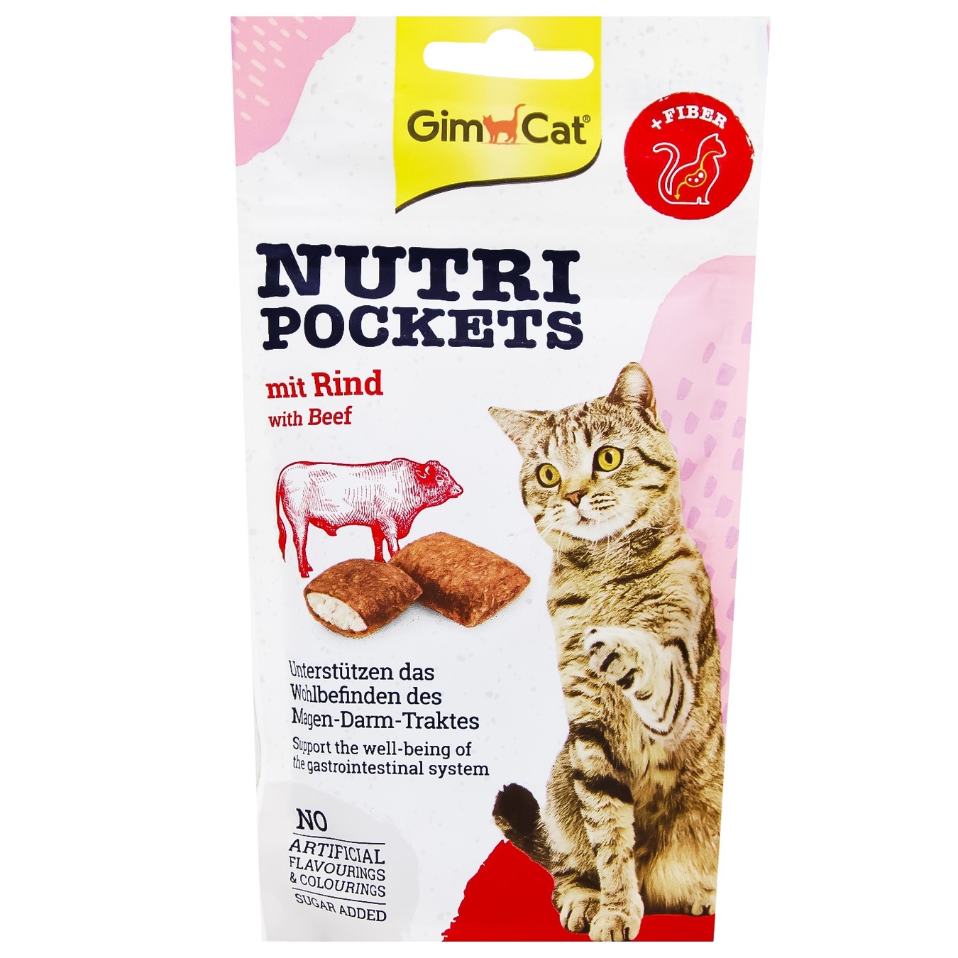 Ласощі для котів GimCat Nutri Pockets Яловичина + Солод 60г