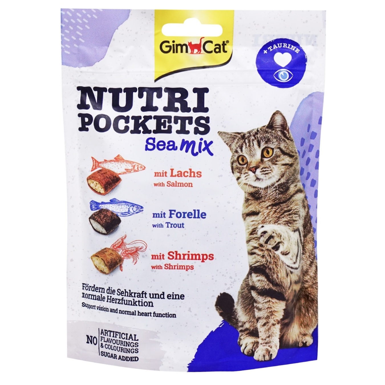 Ласощі для котів GimCat Nutri Pockets Морський мікс 150г