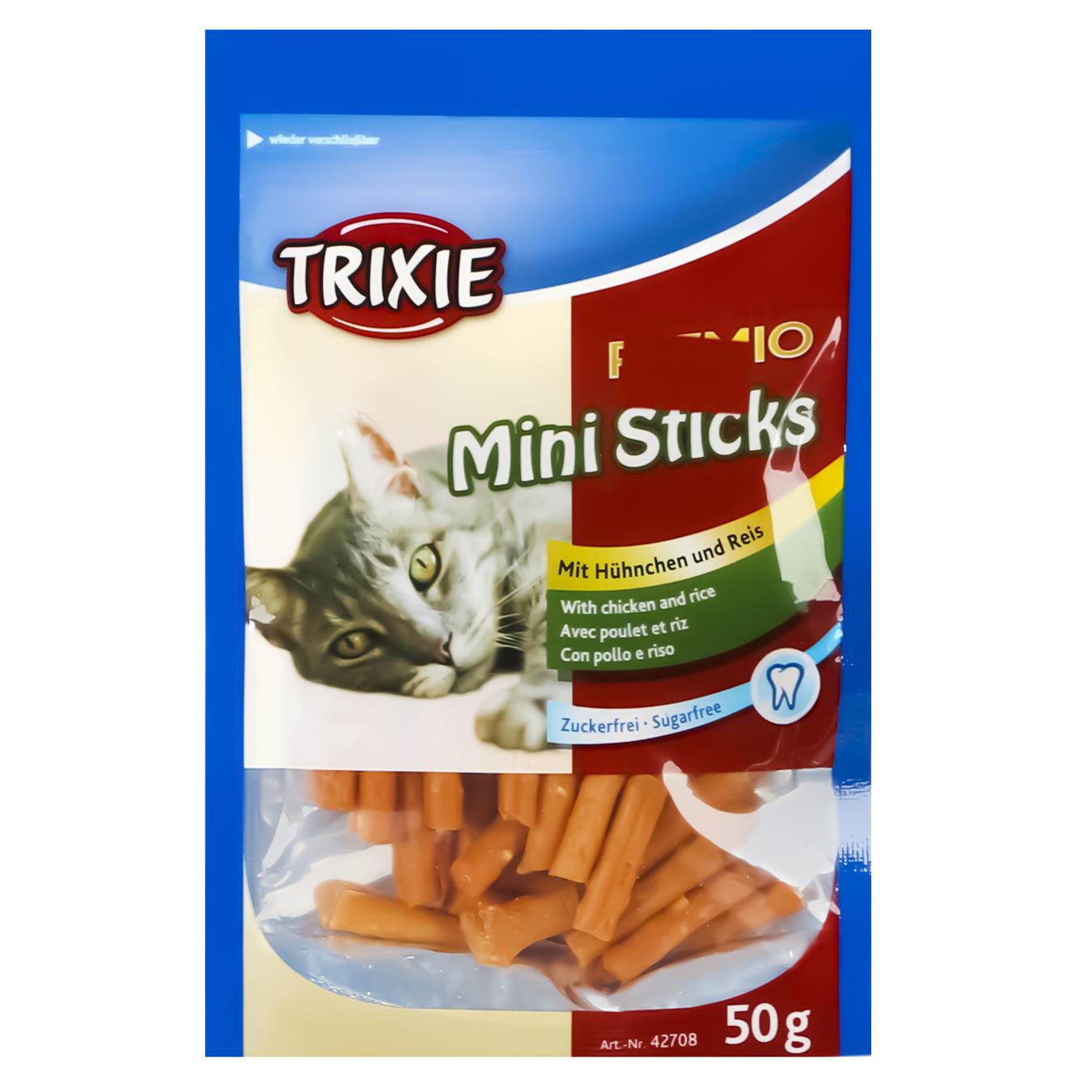 Ласощі Trixie Преміо Mini Sticks курка та рис для котів 50г