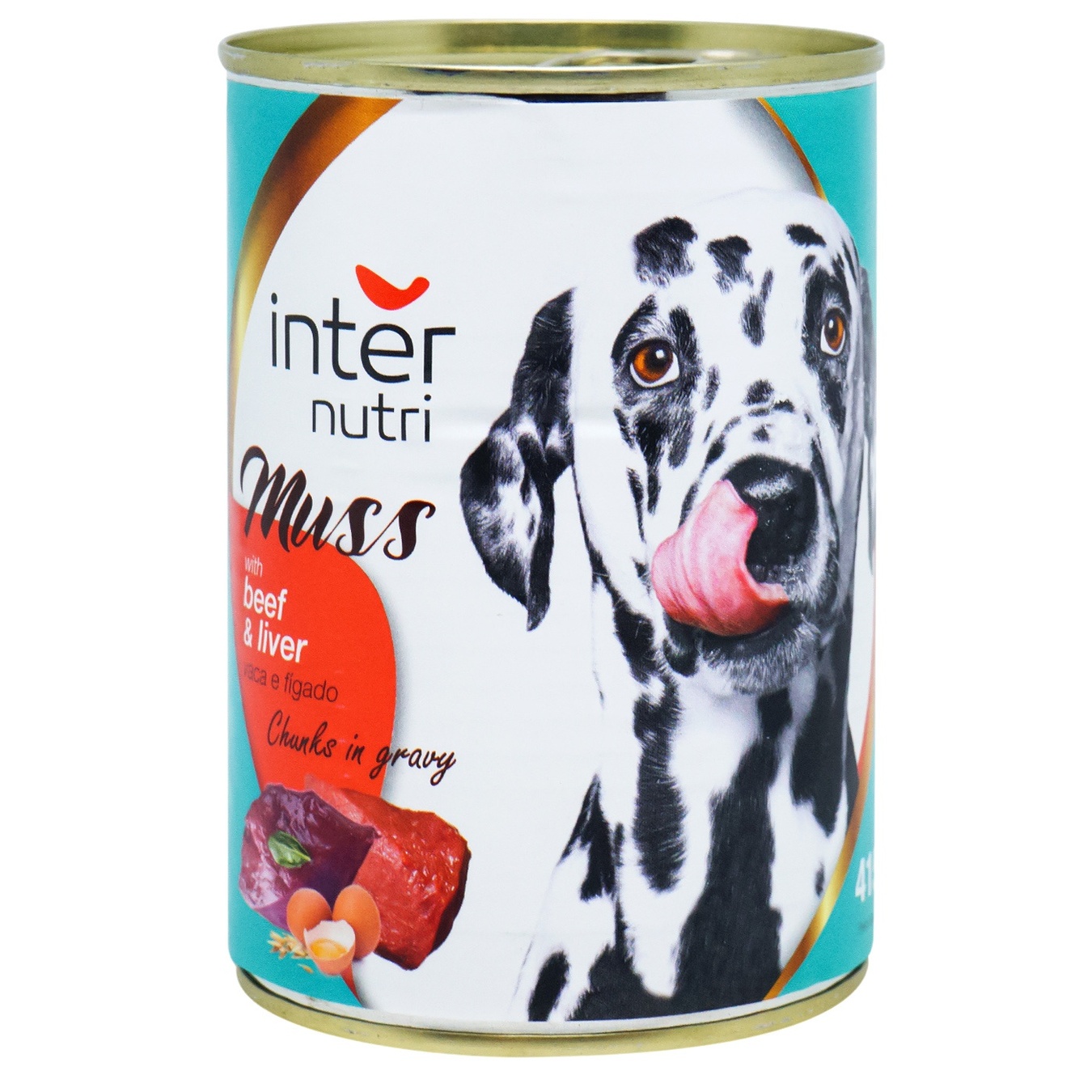 Food Internutri Muss with beef and liver for dogs canned 415g