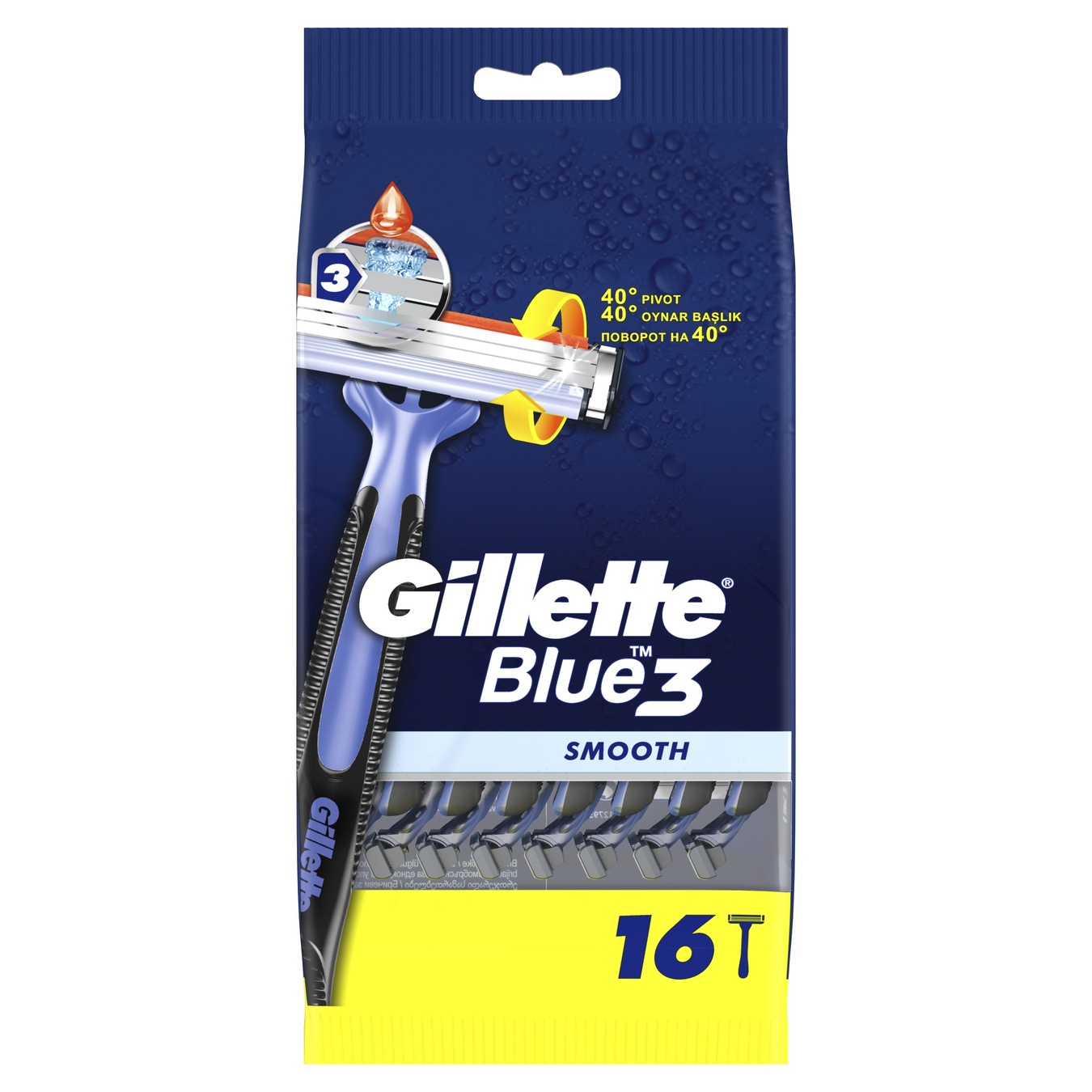 Gillette Blue3 Smooth disposable razors 16pcs
