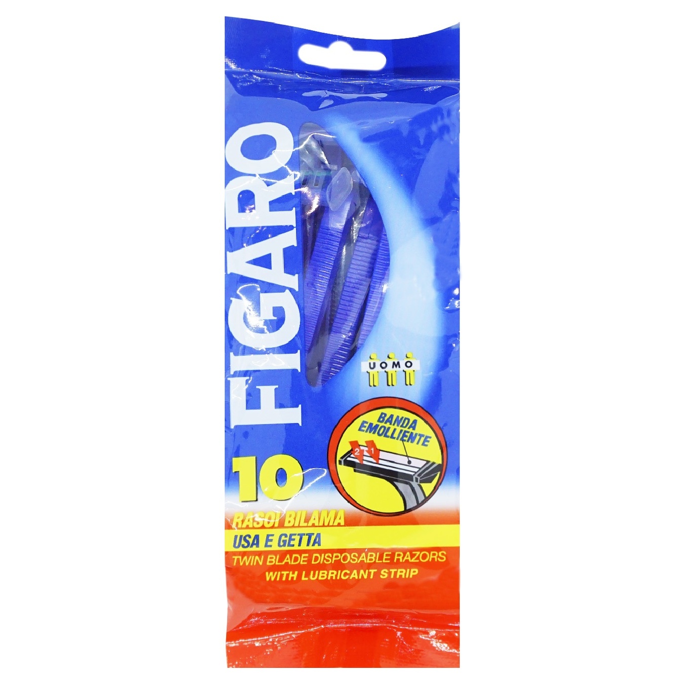 Figaro disposable razor with a double blade and softening strip 10pcs