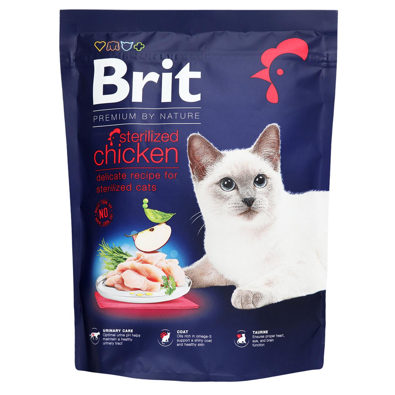 Корм Brit Premium сухий для стерилізованих котів 300г