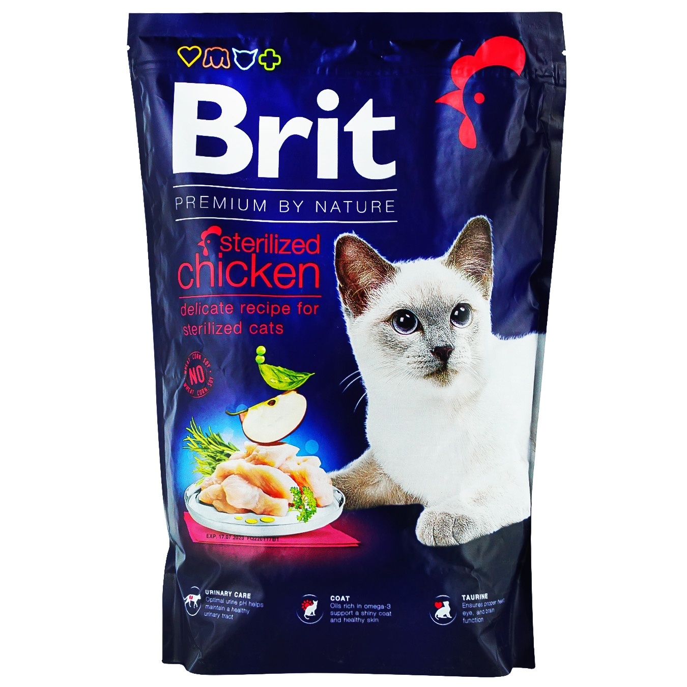 Корм Brit Premium Sterilized сухий для стерилізованих котів 1,5кг