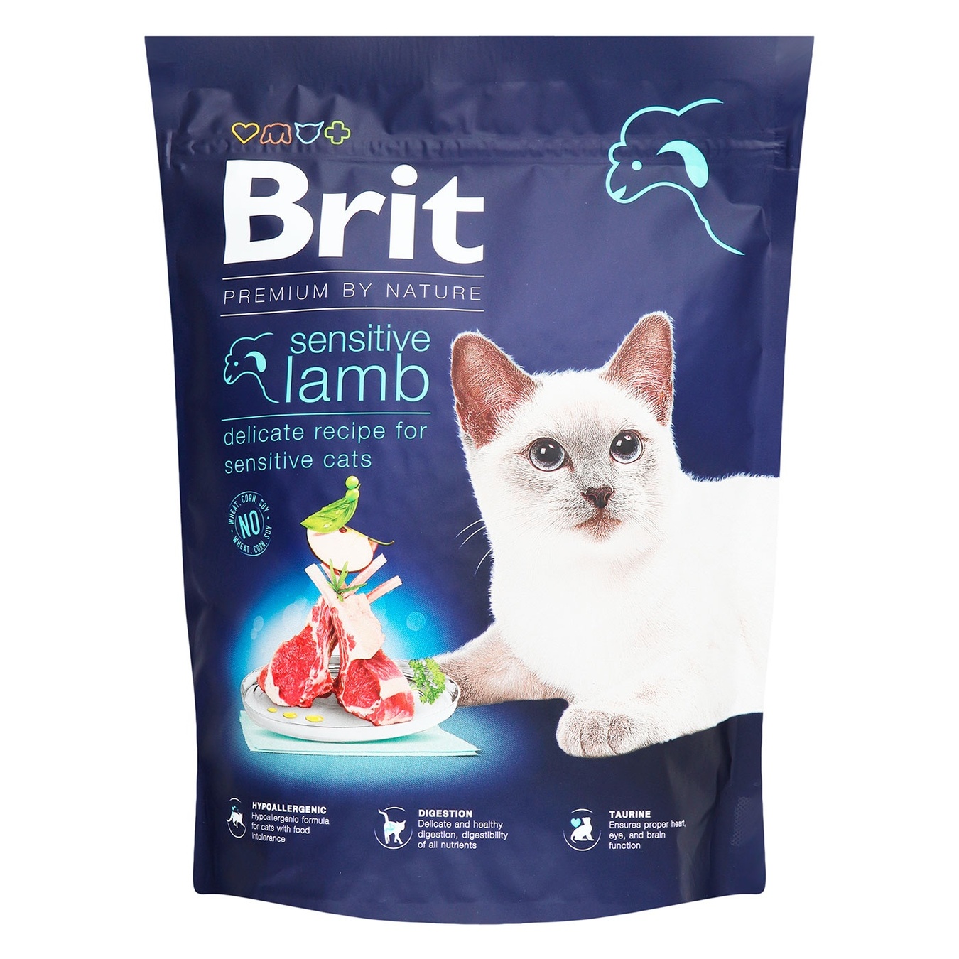 Корм Brit Premium Sensitive сухий для котів з чутливим травленням 300г