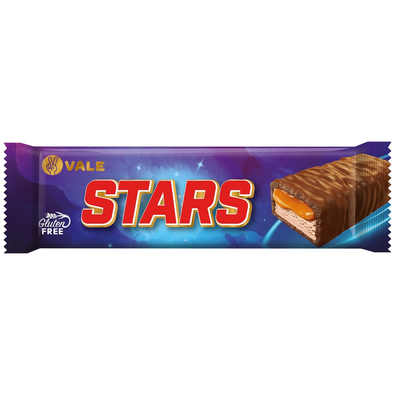 Stars VALE bar with nougat and caramel in chocolate glaze 50g