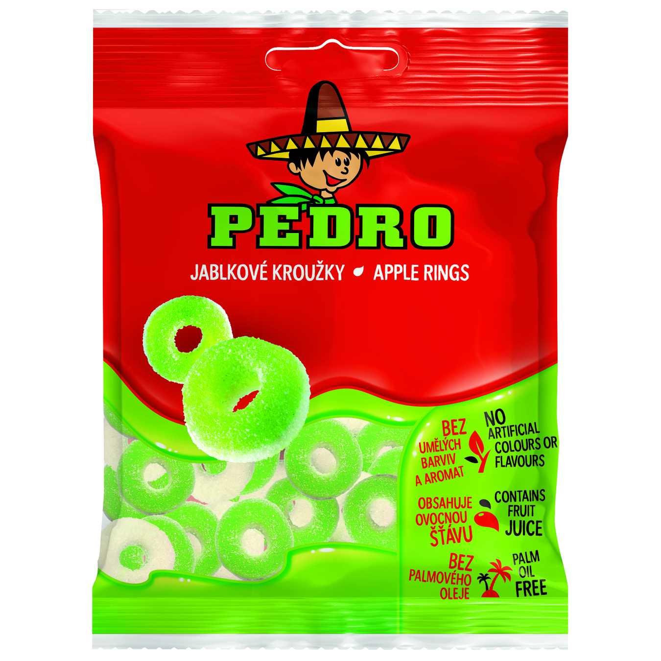 Chewing candies Pedro apple rings 80g