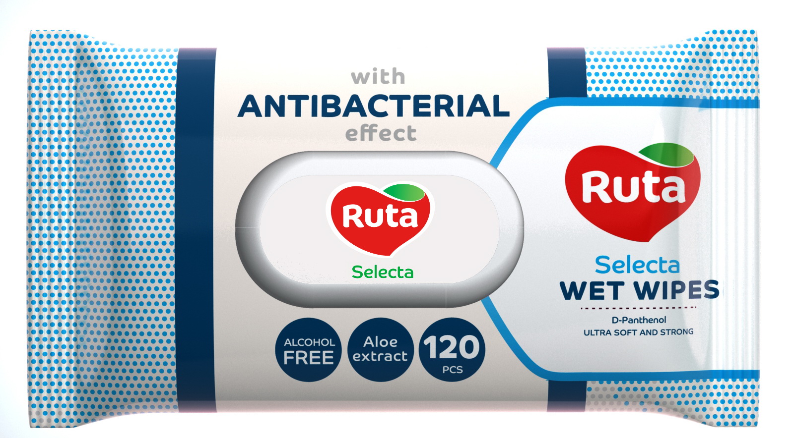 Салфетки влажные Ruta с антибактериальным эффектом 120 шт.