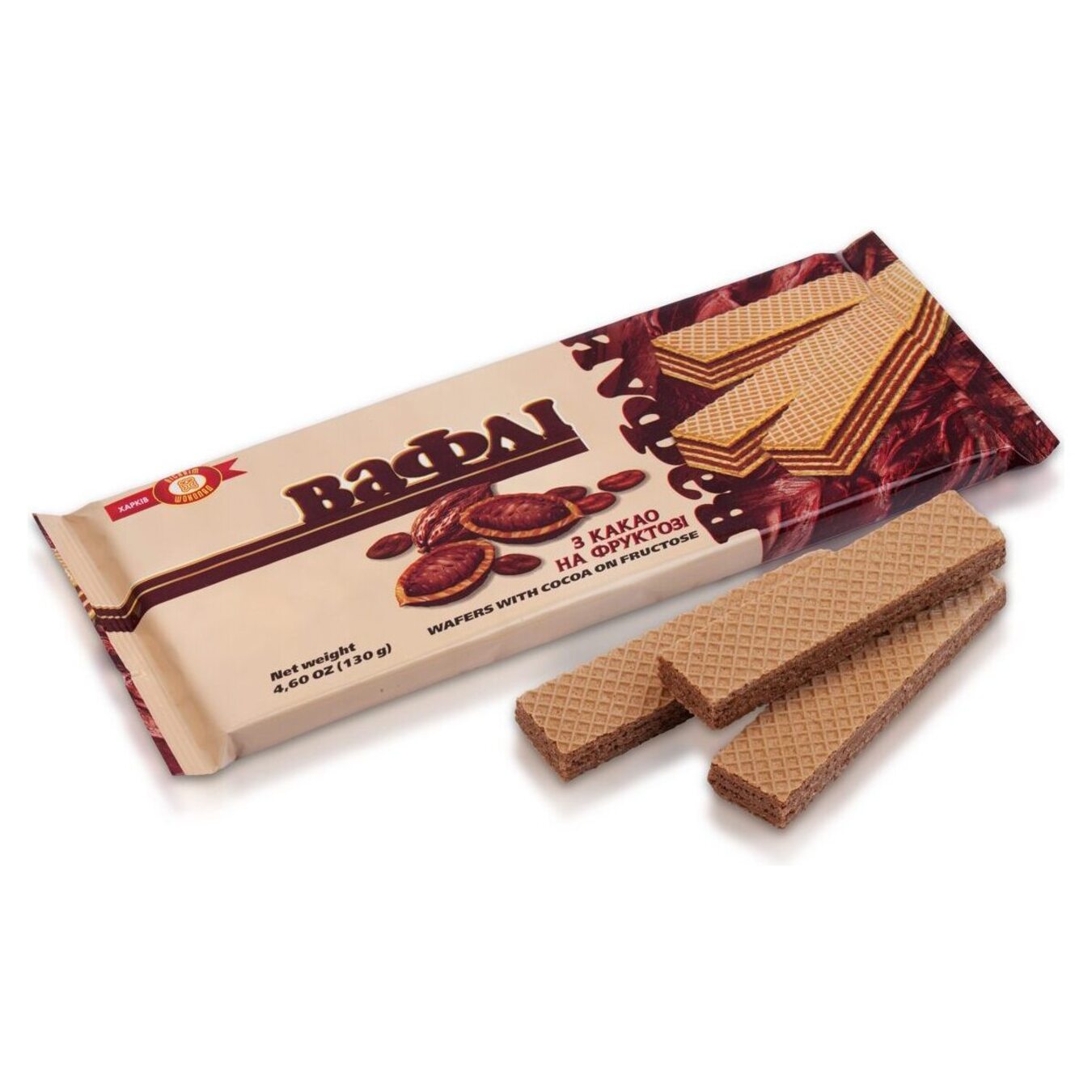 Wafers CHBF with cocoa on fructose 130g