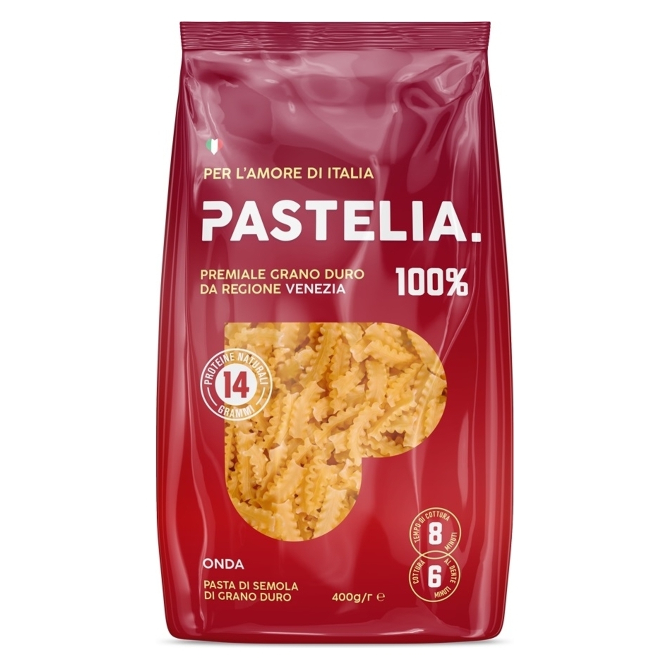 Pastelia wavy short pasta noodles 400g