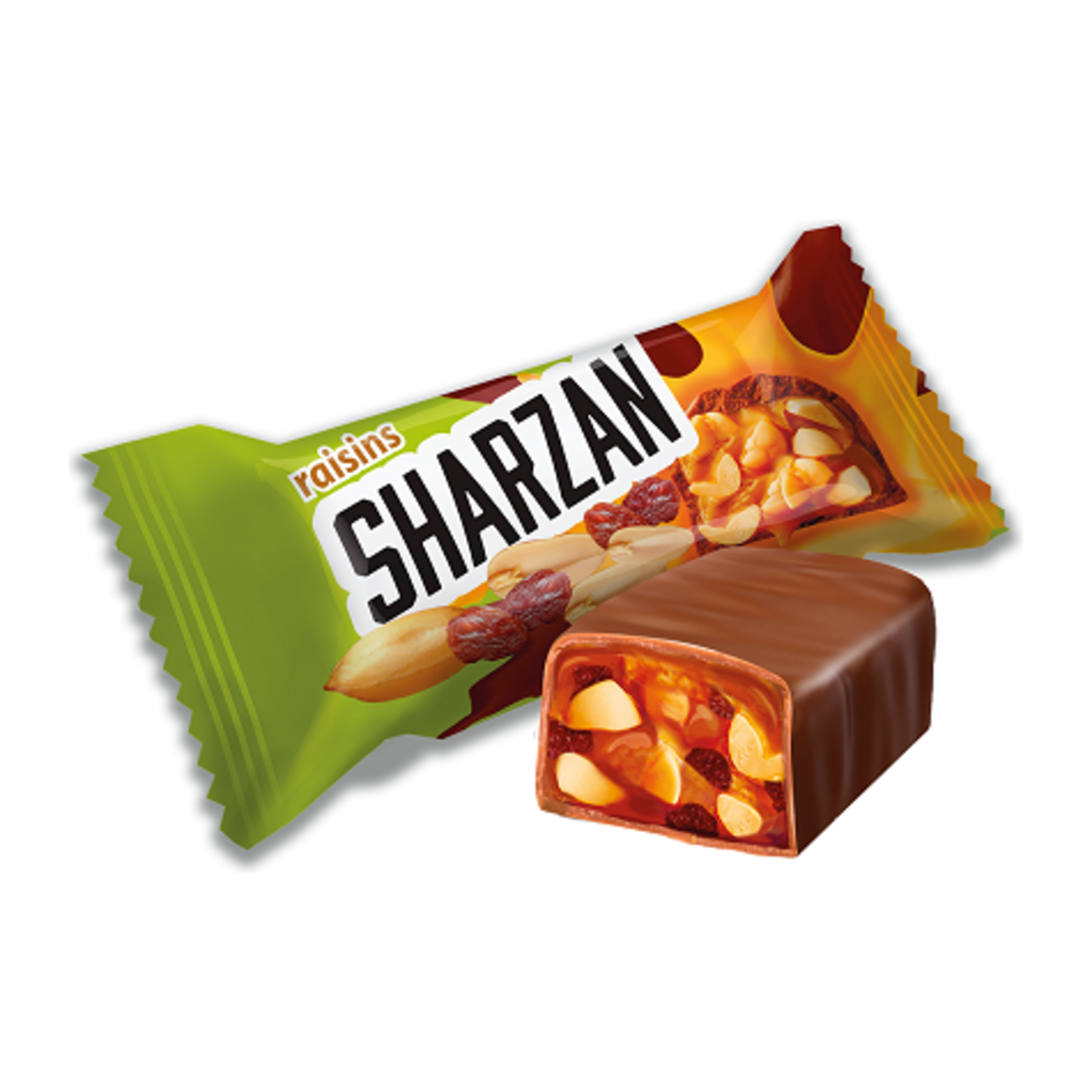 Lukas Sharzan chocolate candies with raisins