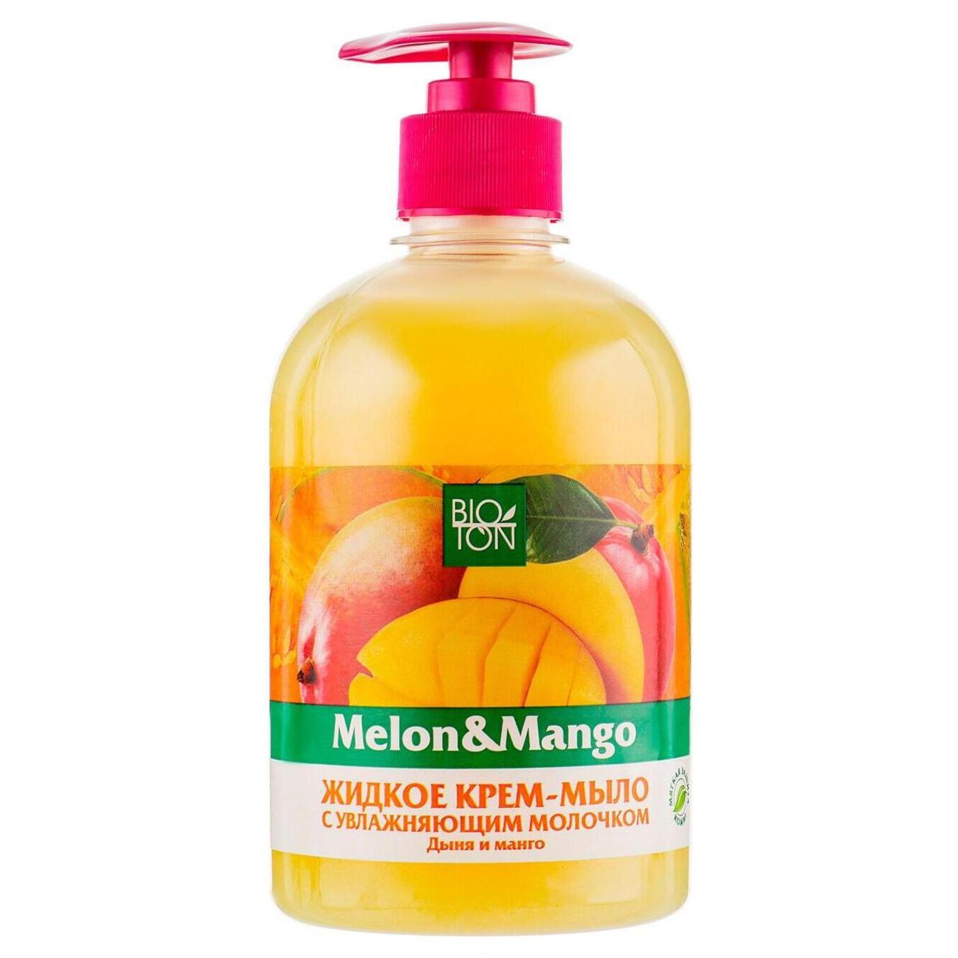 Мыло жидкое Bioton дыня и манго с увлажняющим молочком 500мл