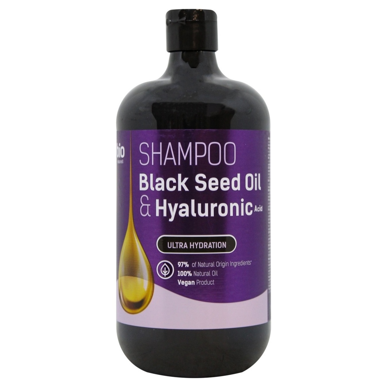 Bio Naturell shampoo for all hair types black seed oil and hyaluronic acid 946 ml