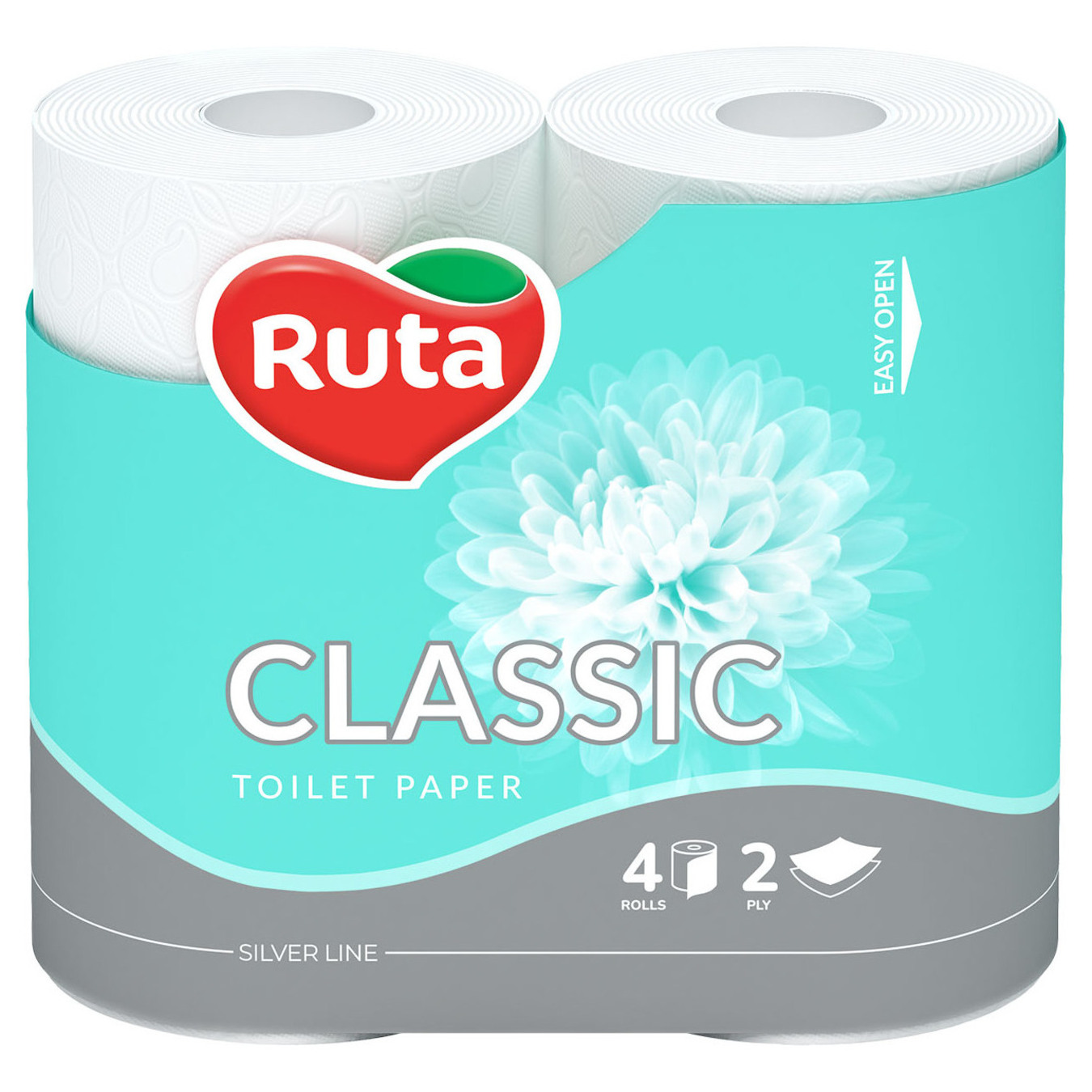 Папір туалетний Ruta Classic білий 4шт