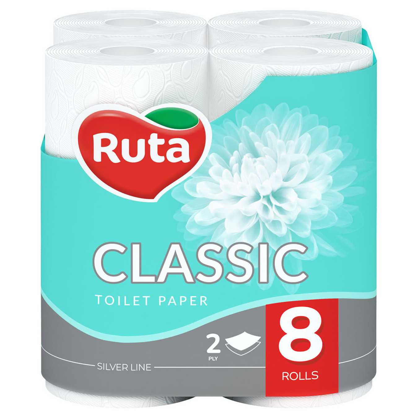 Папір туалетний Ruta Classic білий 8шт