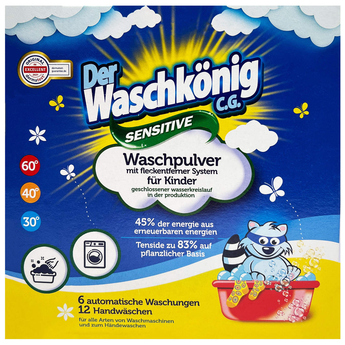 Washing powder Der Waschkönig Sensetiv machine for children 600g