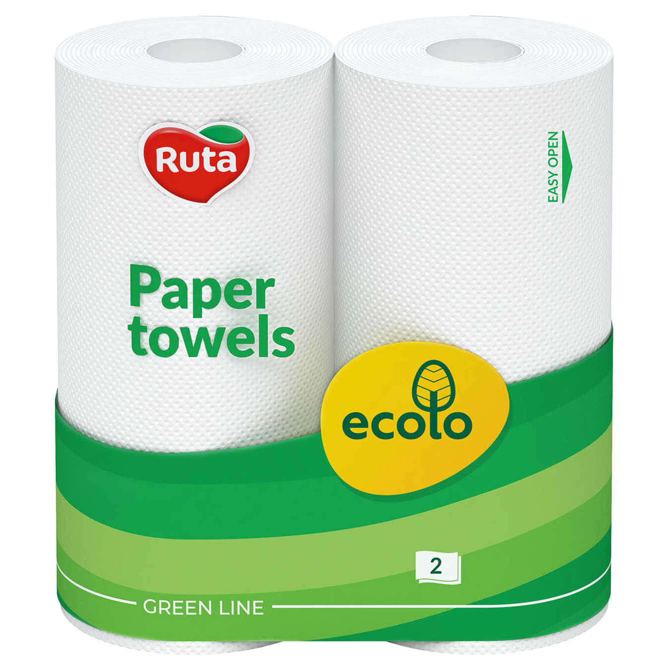 Paper towel EKOLO two-layer 2pcs