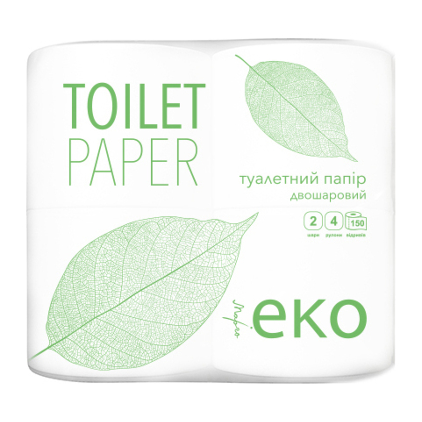 Туалетная бумага Марго Эко целлюлозная двухслойная 4 шт