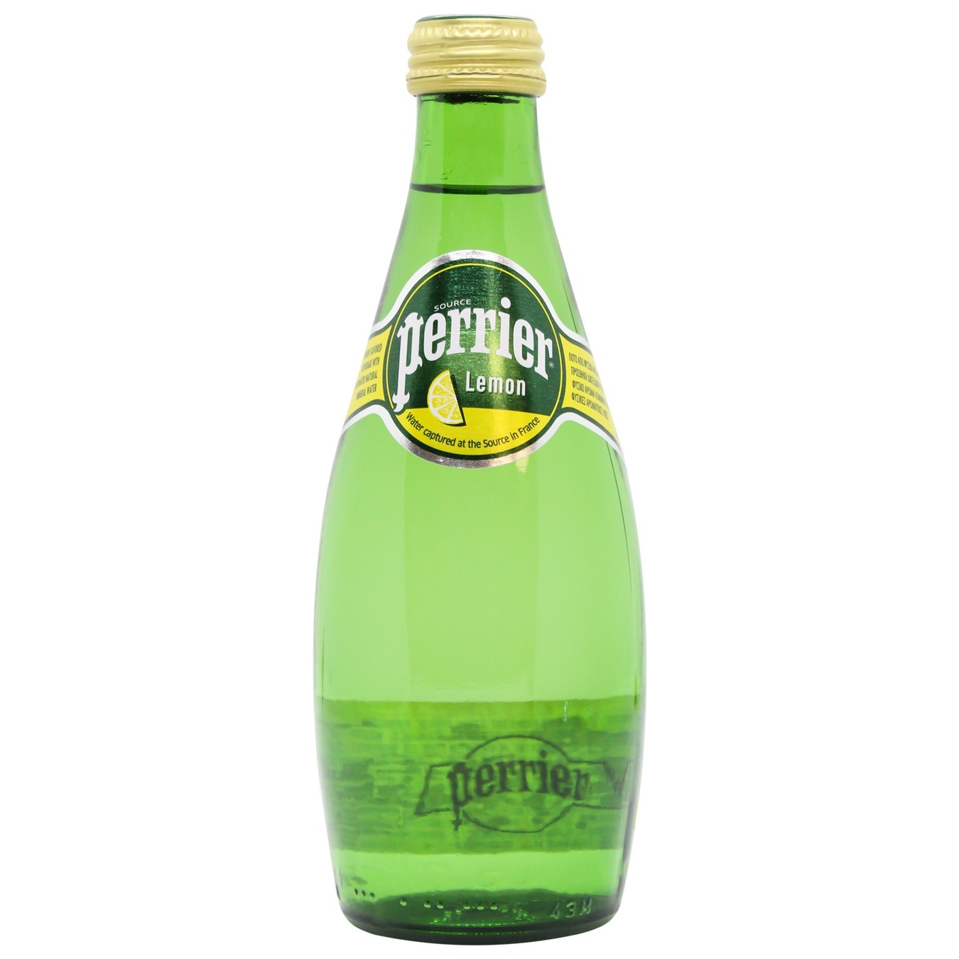 Mineral water Perrier Lemon strongly carbonated 0.33l in a glass bottle