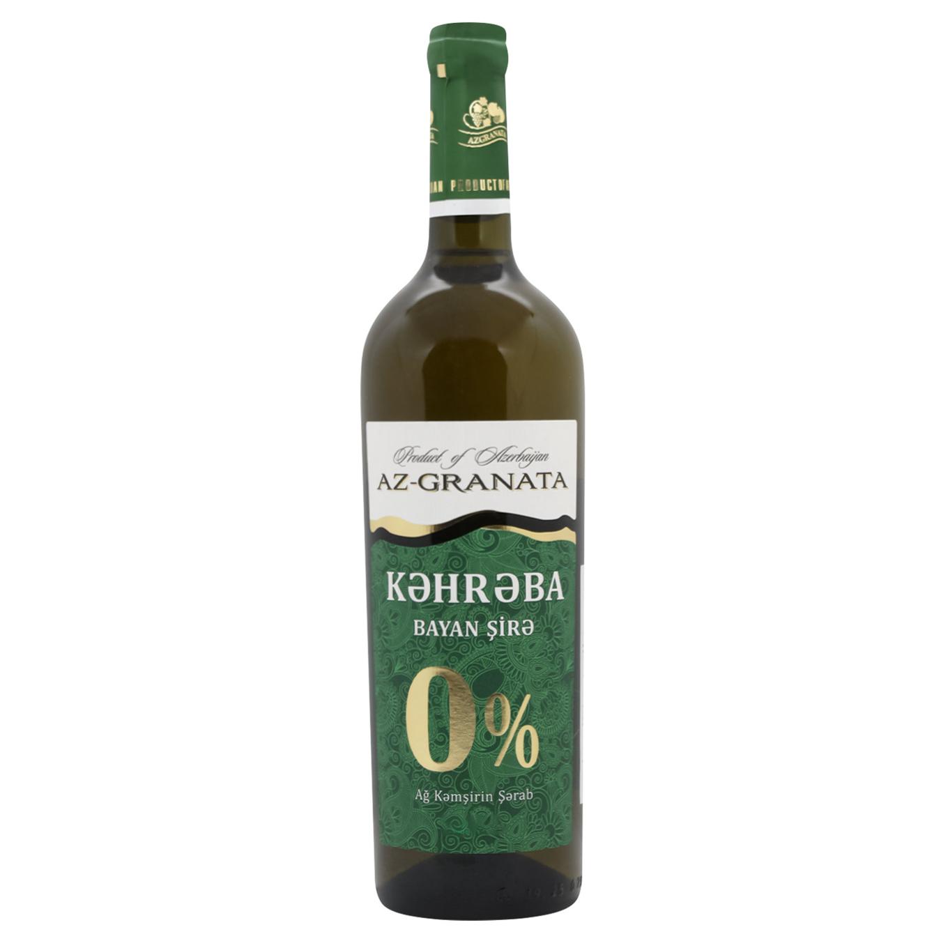 Вино AZ-Granata Кехреб Bayan Sire белое полусладкое 0% 0,75л