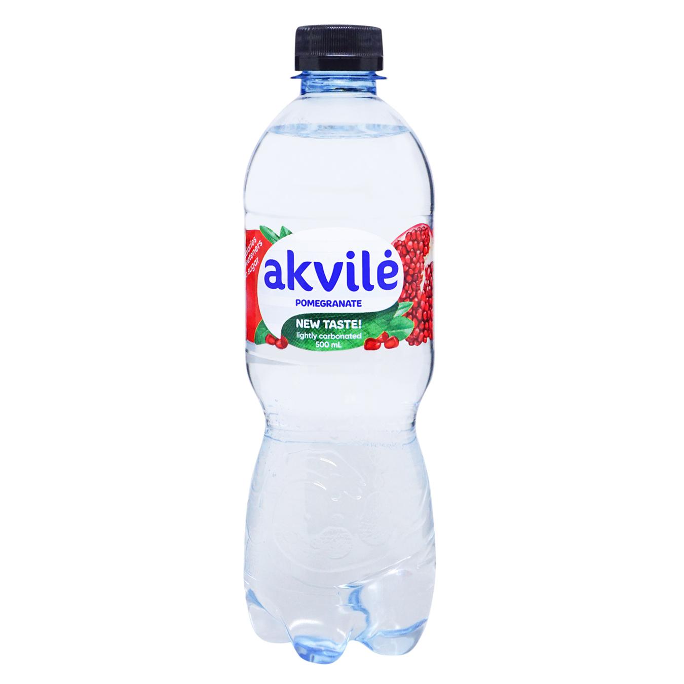 Akvilė mineral slightly carbonated pomegranate water 0.5l