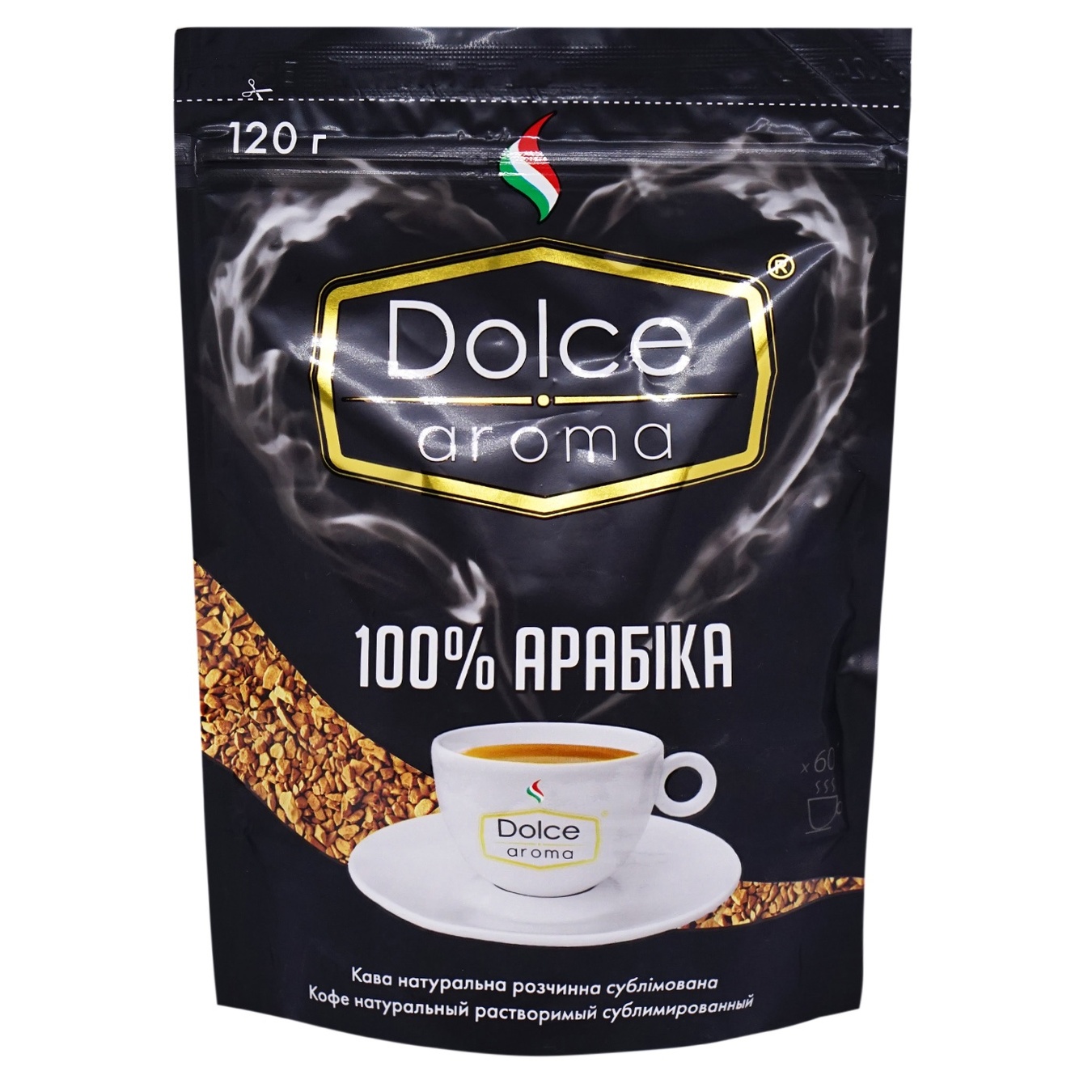 Coffee Dolce Aroma 100% Arabica natural soluble sublimated 120 g