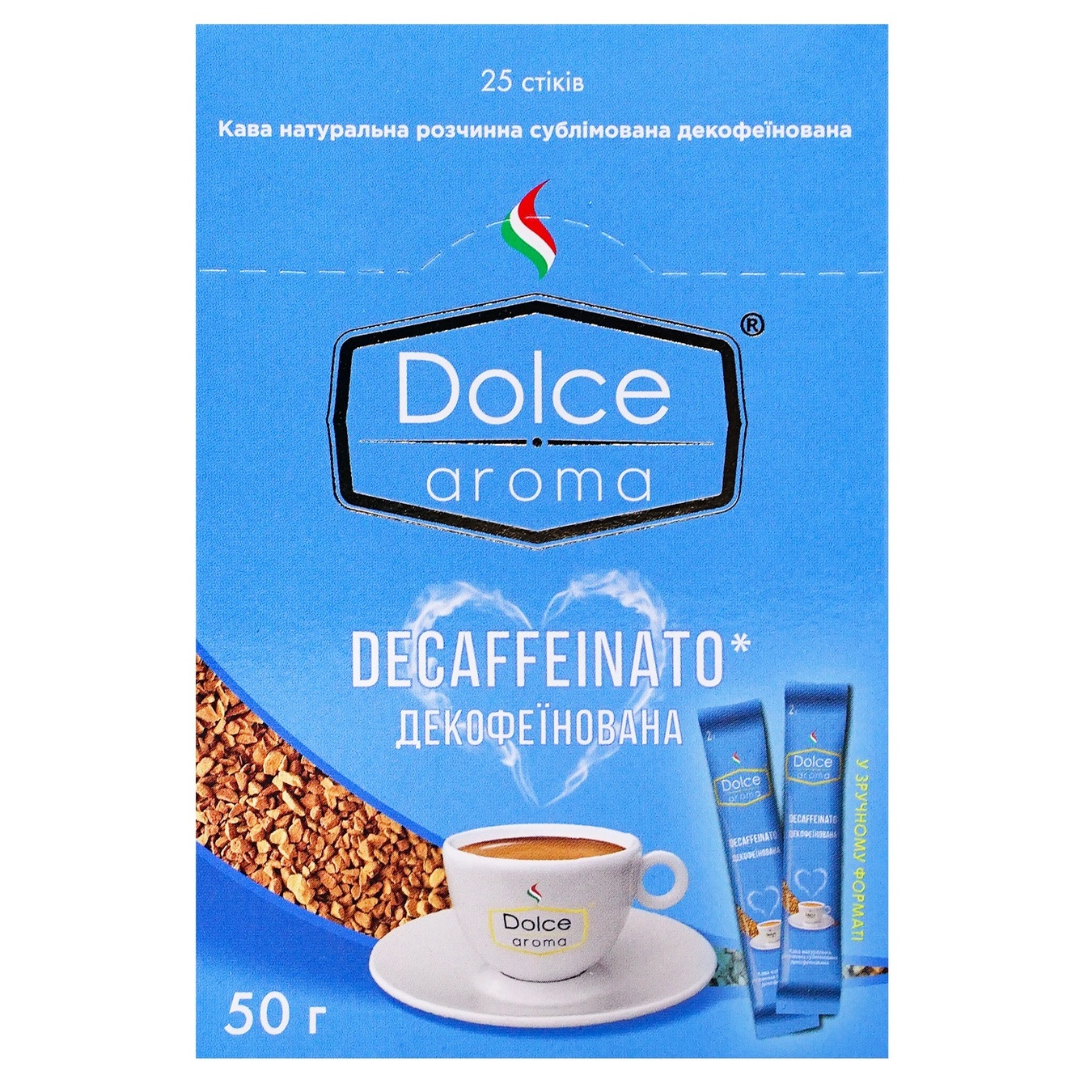 Кофе Dolce Aroma Decaffeinato растворимый сублимированный 50 г