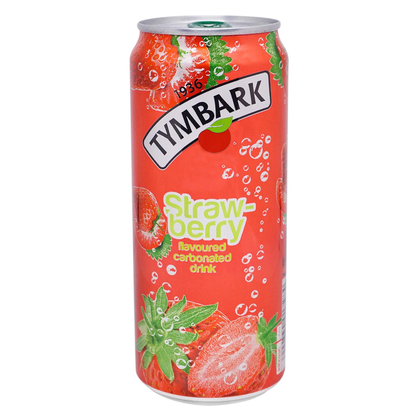 Carbonated drink Tymbark strawberry 0.33l